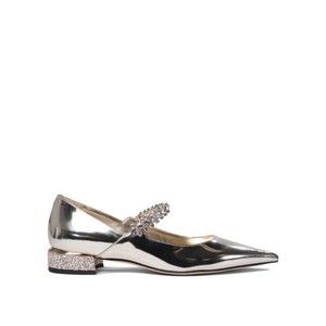 Jimmy Choo Pointed Toe Gold Ballerinas - NWT